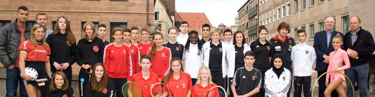 Bild © Christine Dierenbach / Stadt Nürnberg - SportService Gruppenbild Team Nürnberg Talente 2014, Bild © Christine Dierenbach / Stadt Nürnberg - SportService