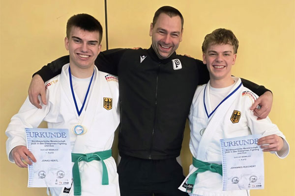 Jonas Hertl (links) und Johannes Rückert (rechts) bei der Nordbayerischen Meisterschaft in Nürnberg Ende Januar.