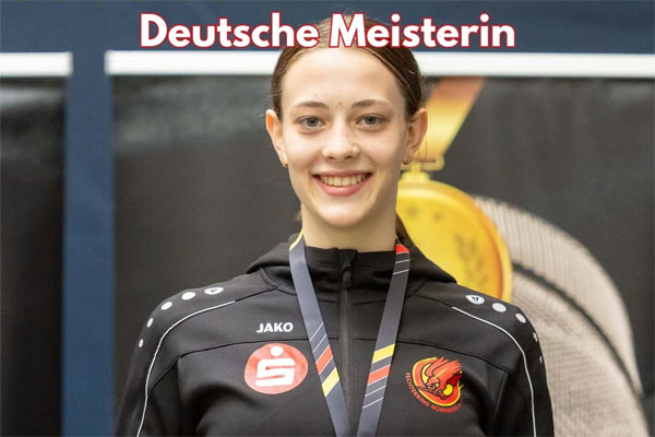 Luisa Paulsen ist Deutsche U15-Meisterin im Fechten Damensäbel.