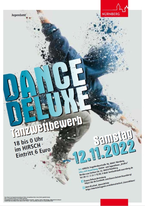 Plakat von Dance Deluxe 2022 © istockphoto/Marko Skrbic / zur.gestaltung, Nürnberg