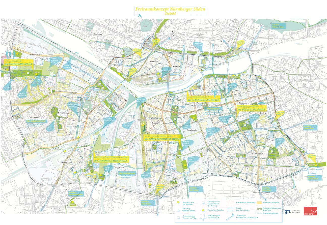 Freiraumkonzept Nürnberger Süden Zielbild, Bild © Umweltamt / Stadt Nürnberg