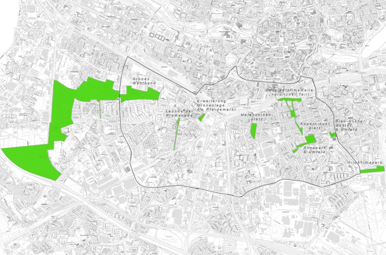 Freiraumkonzept Nürnberger Süden Prioritäre Maßnahmen, Bild © Umweltamt / Stadt Nürnberg