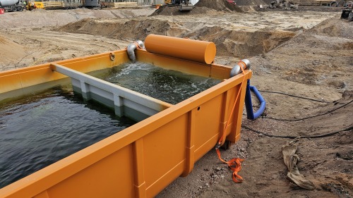 Bauwasserhaltung mit Absetzbecken