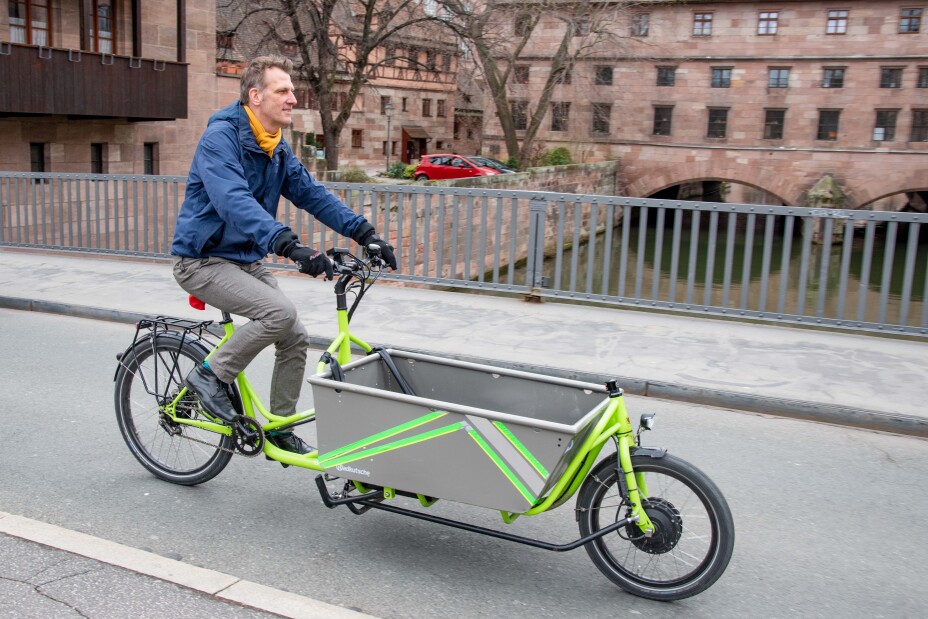 Lastenrad Roland Brücher, Bild © Christine Dierenbach / Stadt Nürnberg