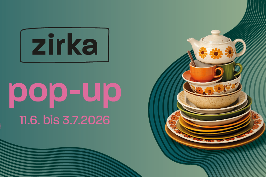 Logo des zirka pop-ups mit hinweis auf temporäre Öffnung vom 11.6. bis 3.7., Bild © Conny Merkel-Schlenska / Stadt Nürnberg