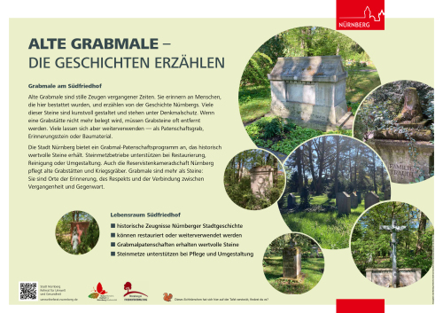 Infotafel Biodiversitätslehrpfad am Südfriedhof