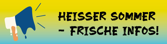 Grafik, die auf den Hitze Newsletter hinweist