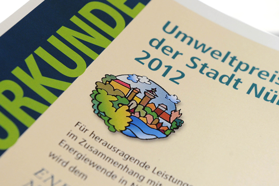Urkunde Umweltpreis 2012