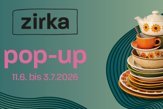 Logo des zirka pop-ups mit hinweis auf temporäre Öffnung vom 11.6. bis 3.7.