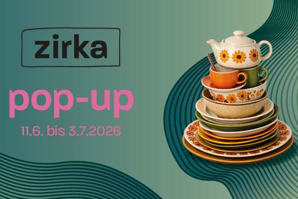 Logo des zirka pop-ups mit hinweis auf temporäre Öffnung vom 11.6. bis 3.7.