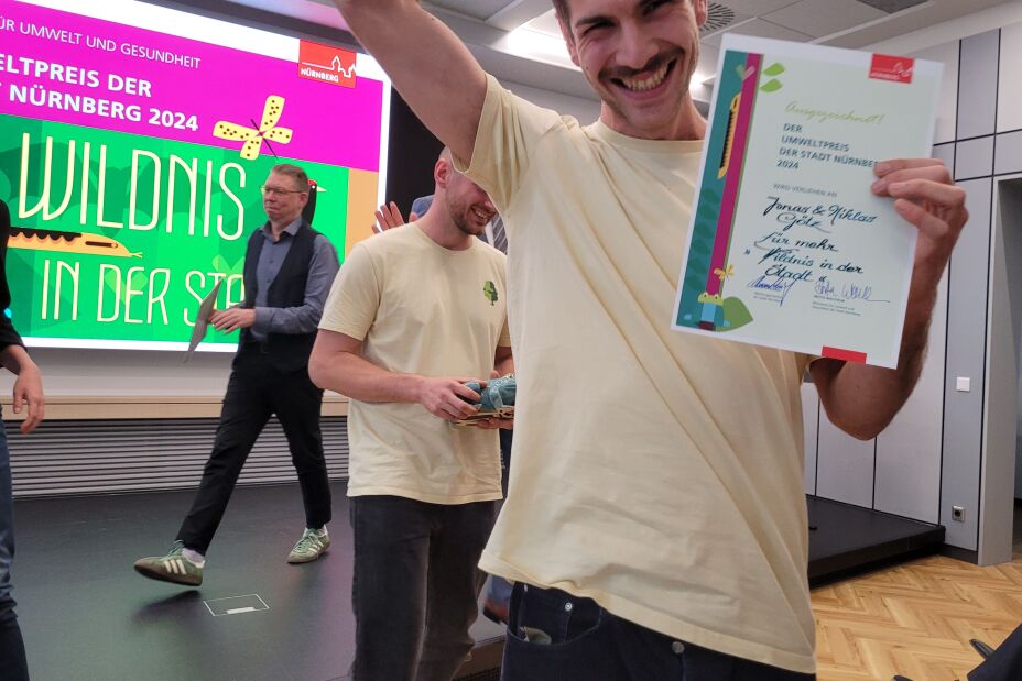 Pflanzenoasen GmbH freut sich über den Umweltpreis für ihr Projekt, Bild © Dr. Nicola Mögel