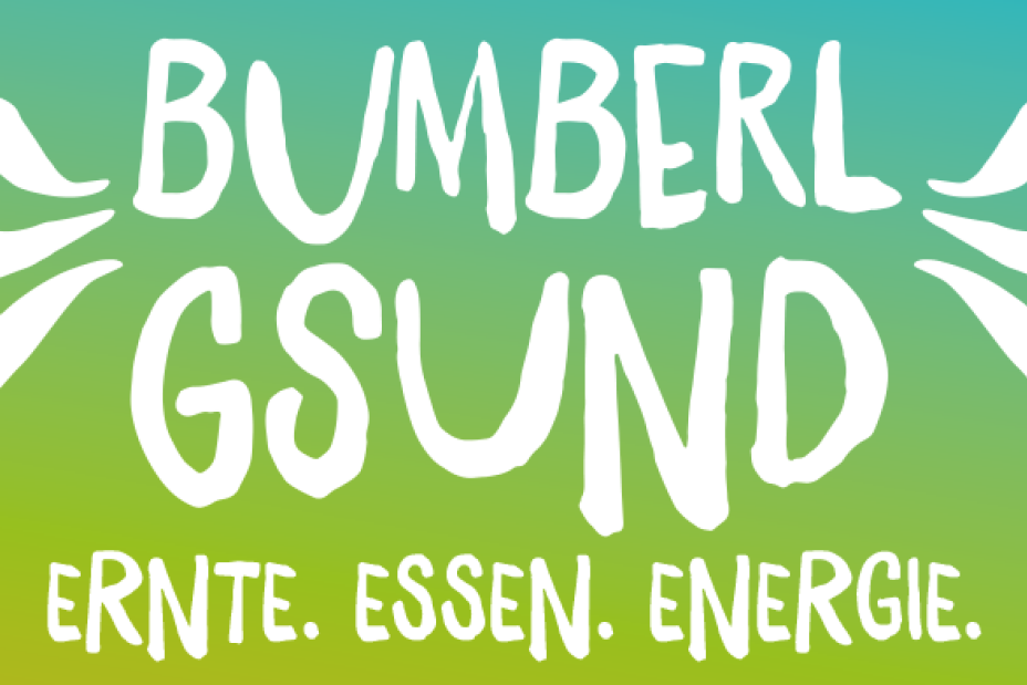 Titelbild und Schriftzug des Bildungsprogramms Bumberlgsund, Bild © Gerhard Illig