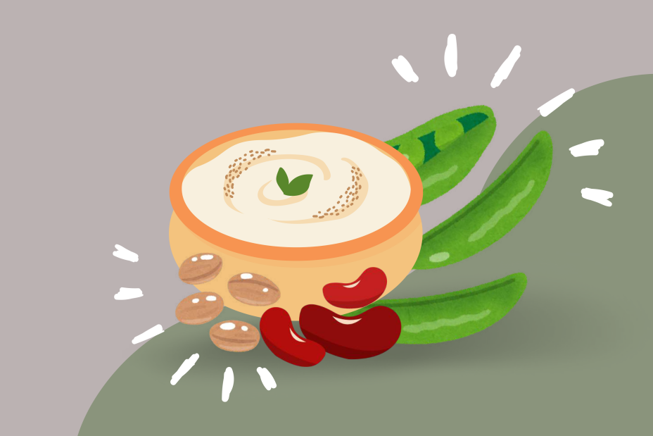 Eine Illustration, die Hülsenfrüchte darstellt, Bild © KI generiert / AmtLandwirtschaftForstenFürth