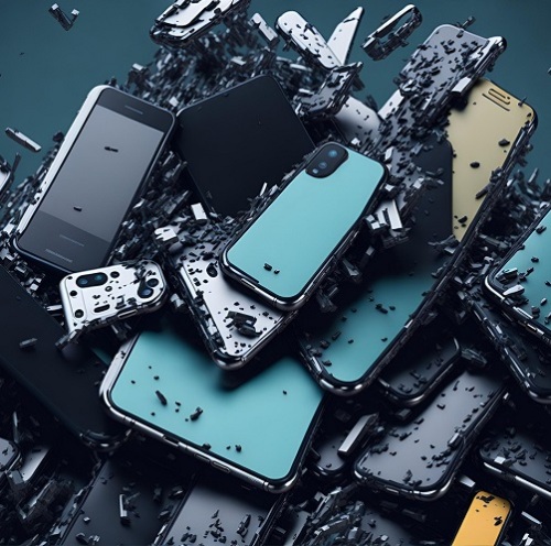 Ein Berg an kaputten Smartphones © www.pixabay.de