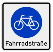 Verkehrsschild Fahrradstrasse