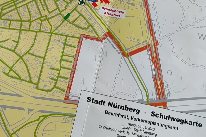 Schulwegplan, Bild © Verkehrsplanungsamt Nürnberg