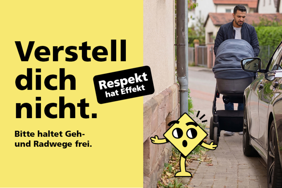 Rücksicht Kampagne Parken und Halten Kinderwagen, Bild © Stadt Nürnberg