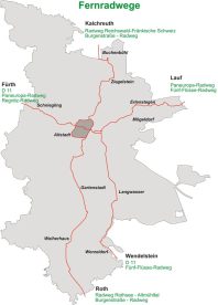 Fernfahradwege rund um Nürnberg