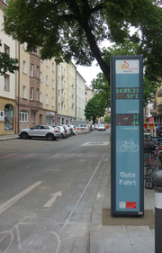 Radzählgerät mit Display in der Humboldtstraße