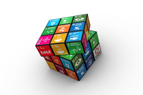 3d,Rendering,Rubik's,Cube,Illustration,Of,Sustainable,Development,Goals,Creative
