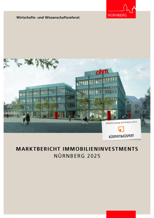 Sie sehen das Coverbild der Broschüre: Marktbericht Immobilieninvestments 2025
