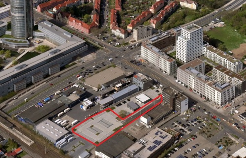 Das Bild zeigt eine Gewerbefläche an der Ostendstraße 130.