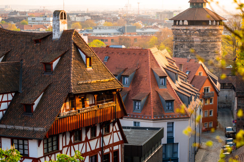 Blick vom Pilatushaus in die Nürnberger Altstadt.