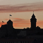 Nuernberg-Kaiserburg im Sonnenuntergang