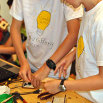 Kinder auf dem Science Camp