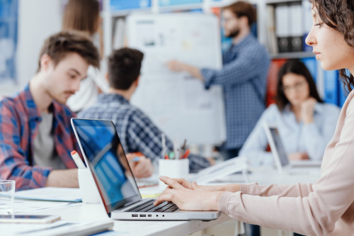 Team bei der Arbeit.