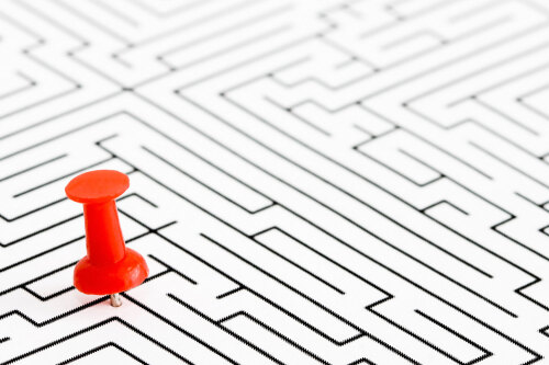 Labyrinth mit Pin