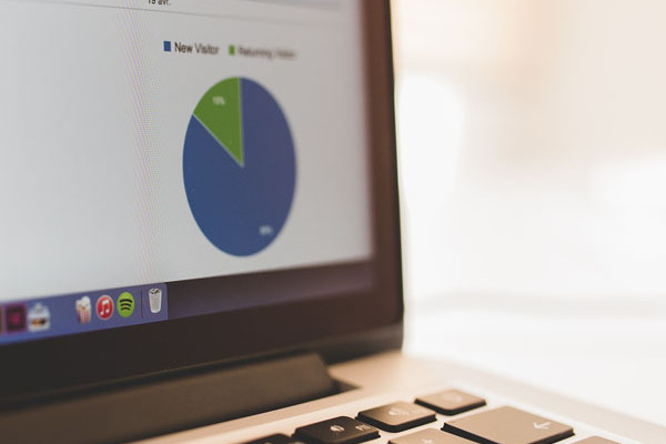 Bildschirm eines Laptops