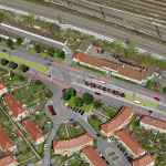 Fotomontage Straßenbahnverlängerung Minervastraße