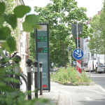 Inbetriebnahme des ersten neuen Radzählgeräts in der Humboldtstraße am Freitag, 26. Mai 2023.