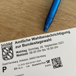 Wahlbenachrichtigung zur Bundestagswahl