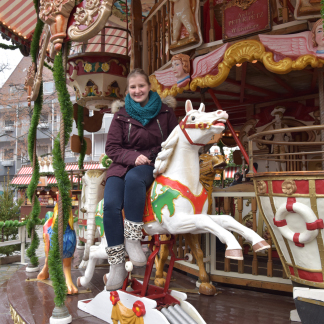 Das Christkind auf der Kinderweihnacht.