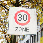 Verkehrsschild für Tempo-30-Zone
