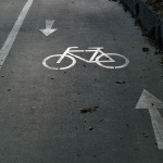 Fahrradweg-Markierungen