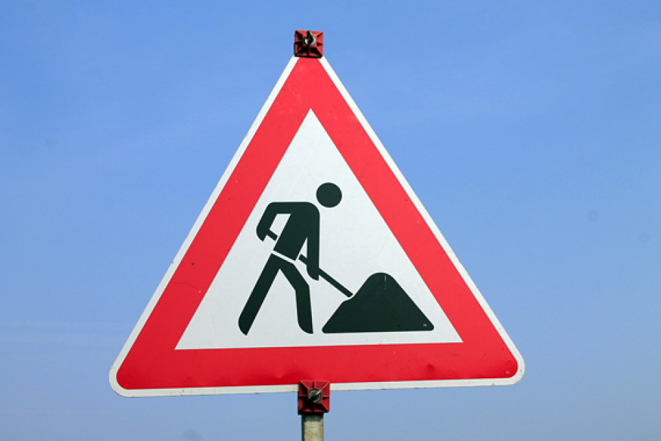 Baustellen Warnschild