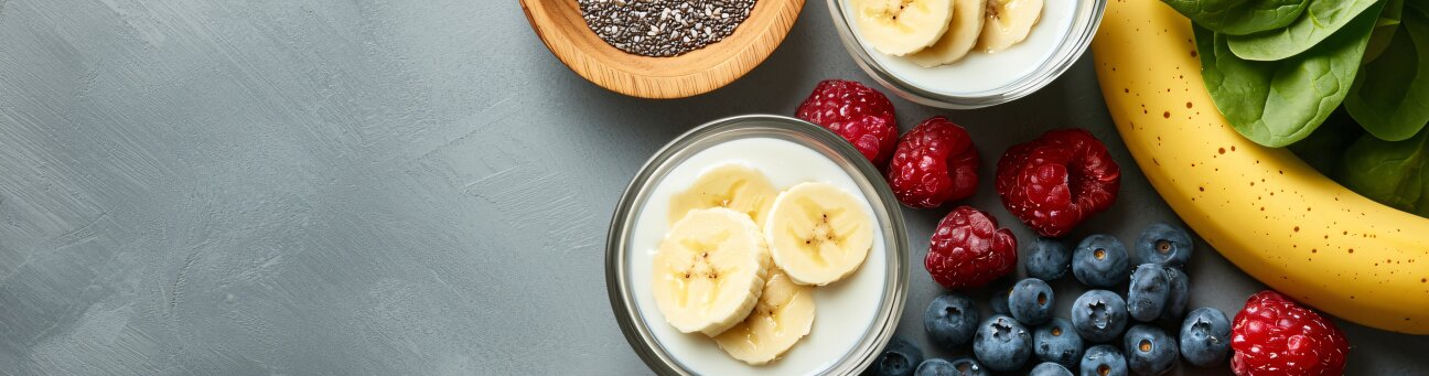 Beeren, Bananen, Spinat