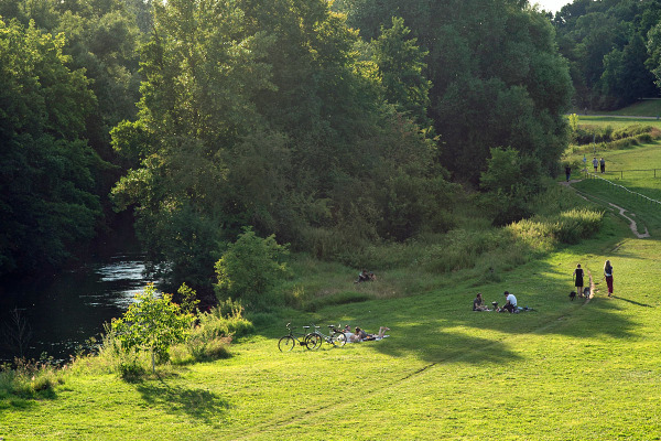 Grillen im Nürnberger Wiesengrund.