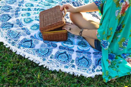 Picknick im Grünen.