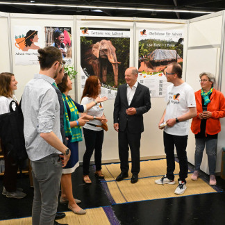 ( Bild: Christine Dierenbach / Stadt Nürnberg ) Olaf Scholz auf dem Kirchentag