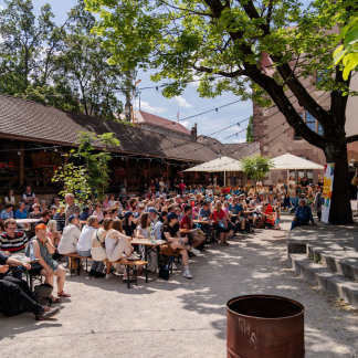Im Biergarten des Künstlerhauses gab es ordentlich was auf die Ohren.