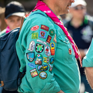 ( Bild: Axel Eisele / Stadt Nürnberg ) Einstimmung auf den Kirchentag am Kornmarkt, Hefnersplatz und Jakobsplatz.