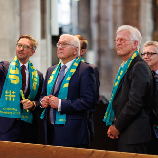 ( Bild: Bongard / Deutscher Evangelischer Kirchentag ) Politiker auf dem Kirchentag