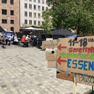 ( Bild: Annamaria Böckel / Stadt Nürnberg ) „Jetzt ist die Zeit“: Unter diesem Motto feierten Zigtausende den 38. Deutschen Evangelischen Kirchentag in Nürnberg.