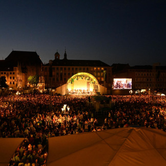 ( Bild: Christine Dierenbach/Amt fuer Ko / Christine Dierenbach/Amt fuer Kommunikation und Stadtmarketing ) Abengebet und Konzert Viva Voce