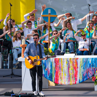 ( Bild: Robert Hackner / Stadt Nürnberg ) Das ist der Sound des Kirchentags in Nürnberg.