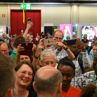 ( Bild: Christine Dierenbach / Stadt Nürnberg ) Olaf Scholz auf dem Kirchentag